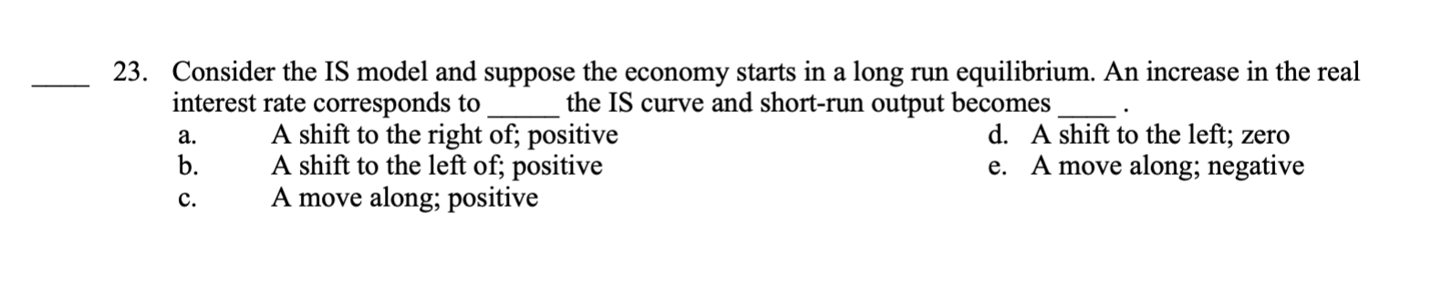 Solved 3. Consider the IS model and suppose the economy | Chegg.com