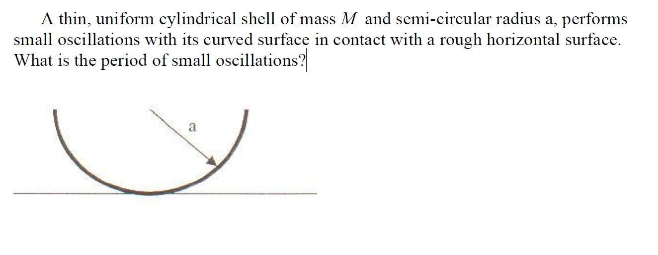 Solved A thin, uniform cylindrical shell of mass M and