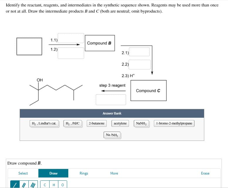 Solved Identify The Reactant, Reagents, And Intermediates In | Chegg.com