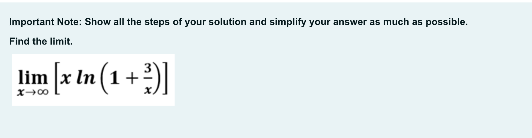 Solved Important Note: Show all the steps of your solution | Chegg.com