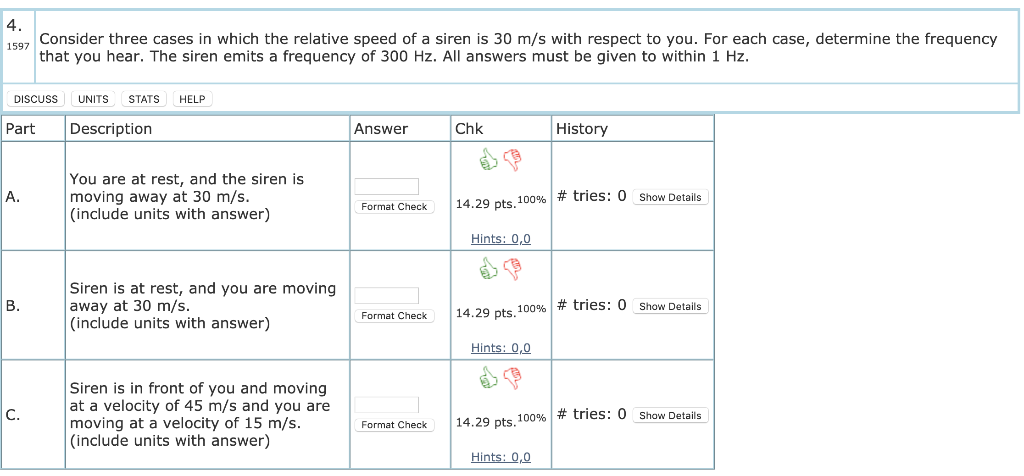 Solved Consider three cases in which the relative speed of a 