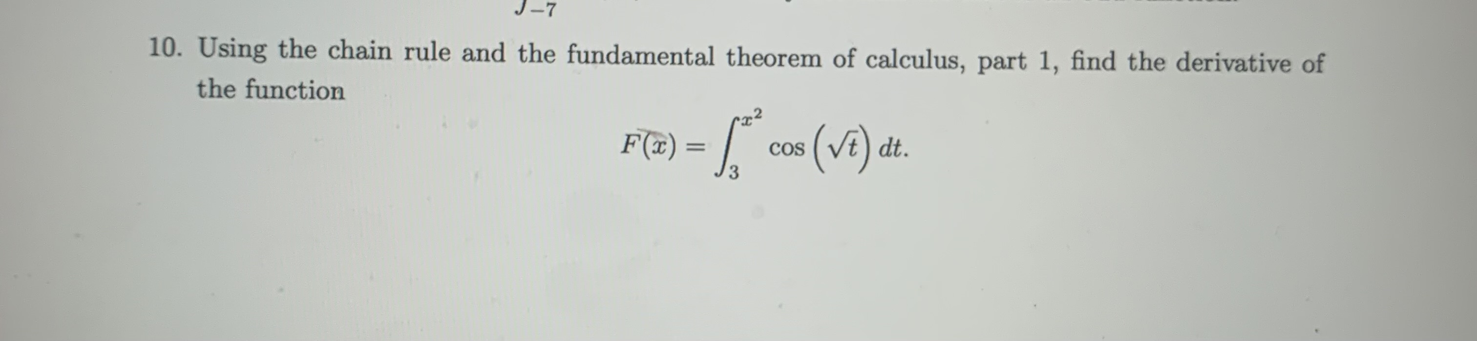 using chain rule with fundamental theorem of calculus