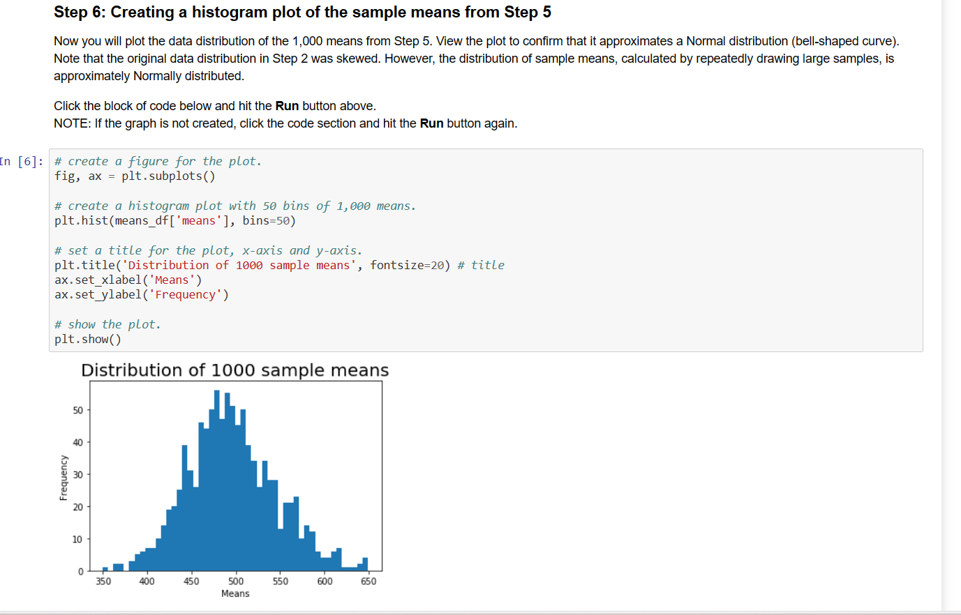 Solved Review The Plotted Data Distribution For These 1,000 