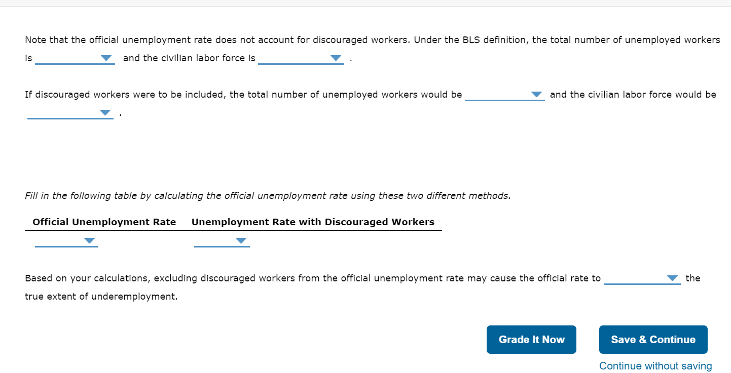 Solved Note That The Official Unemployment Rate Does Not | Chegg.com