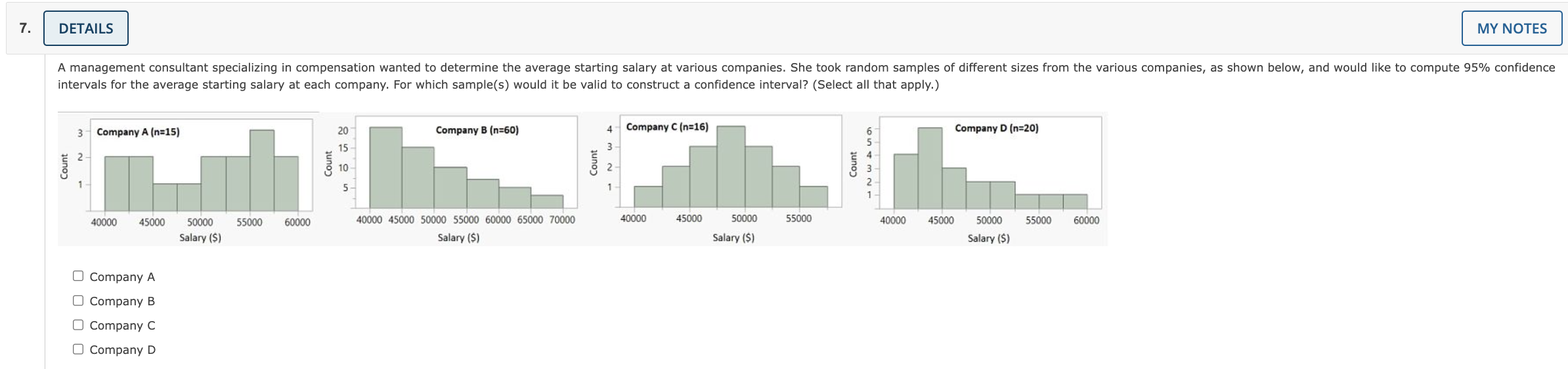 Solved Company A Company B Company C Company D | Chegg.com