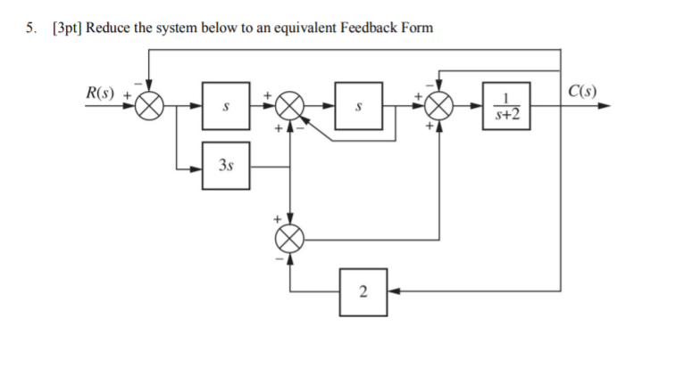 Solved 5. (3pt) Reduce the system below to an equivalent | Chegg.com