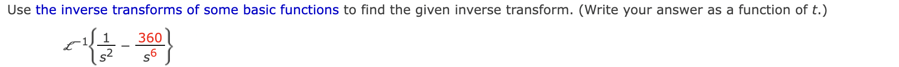 Solved Use The Inverse Transforms Of Some Basic Functions To | Chegg.com