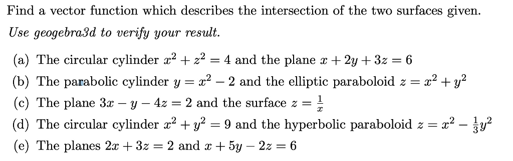 Solved Find a vector function which describes the | Chegg.com