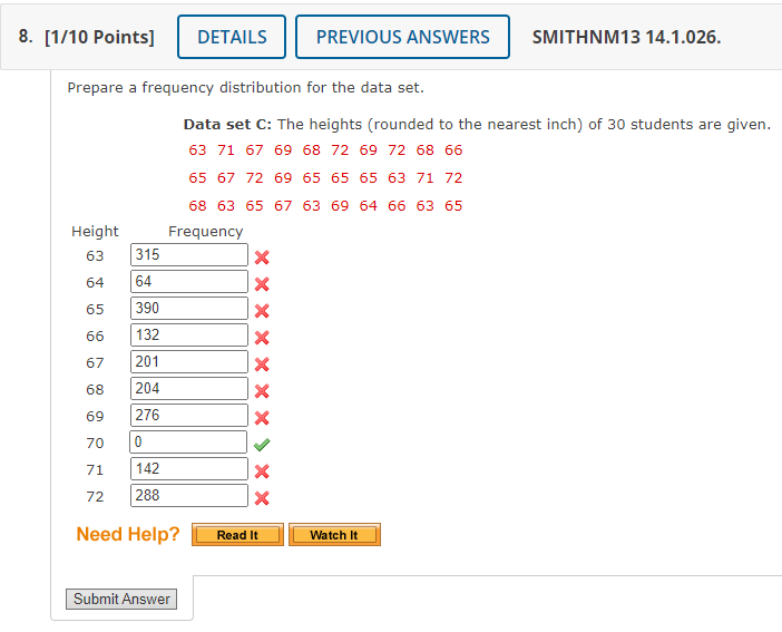 95. [-/1 Points] DETAILS SMITHNM13 13.4.041. MY NOTES