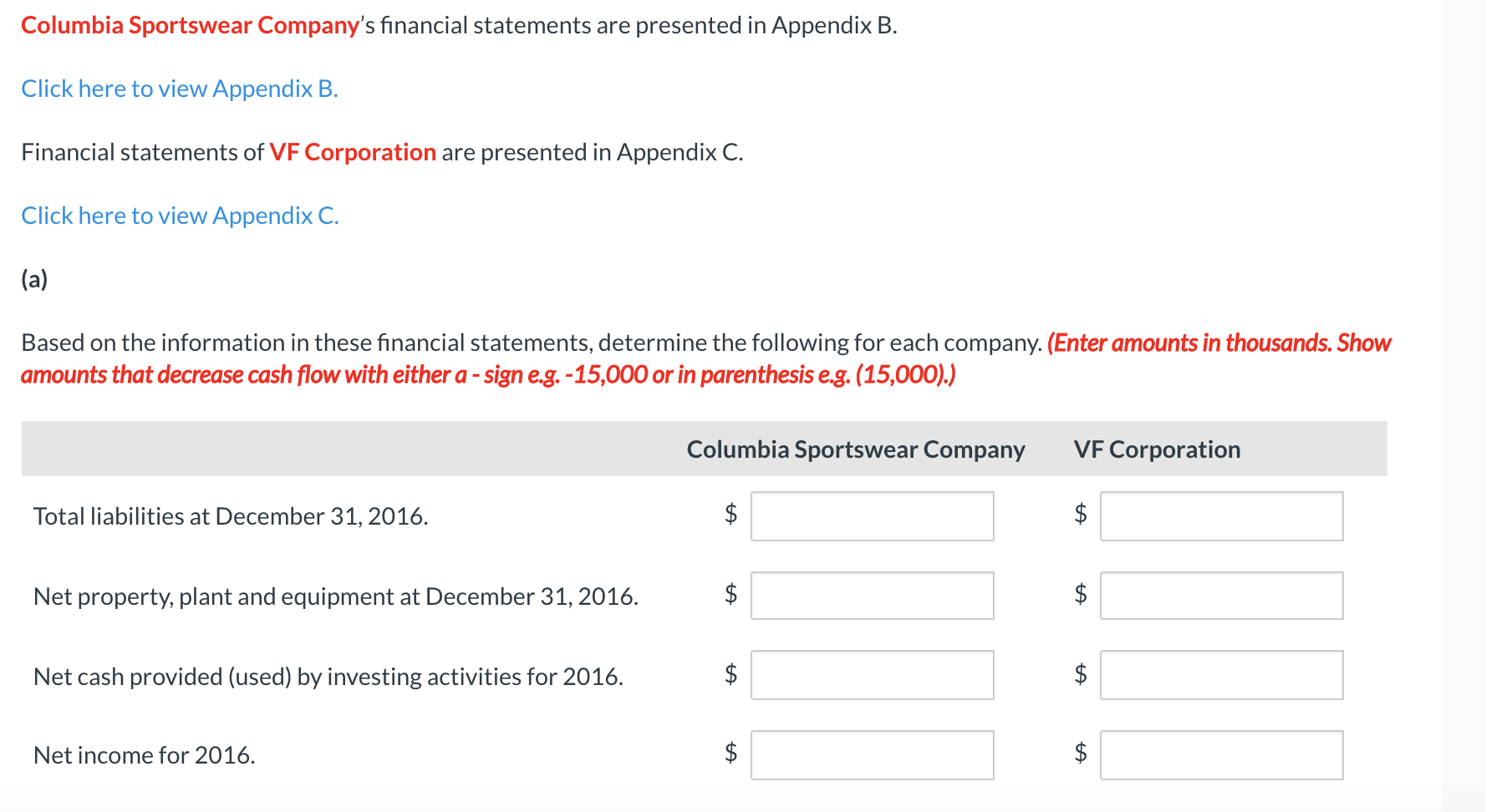 Solved Columbia Sportswear Company's Financial Statements | Chegg.com