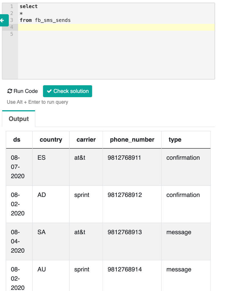 Numbers Sent Find the number of phone numbers that were sent a | Chegg.com