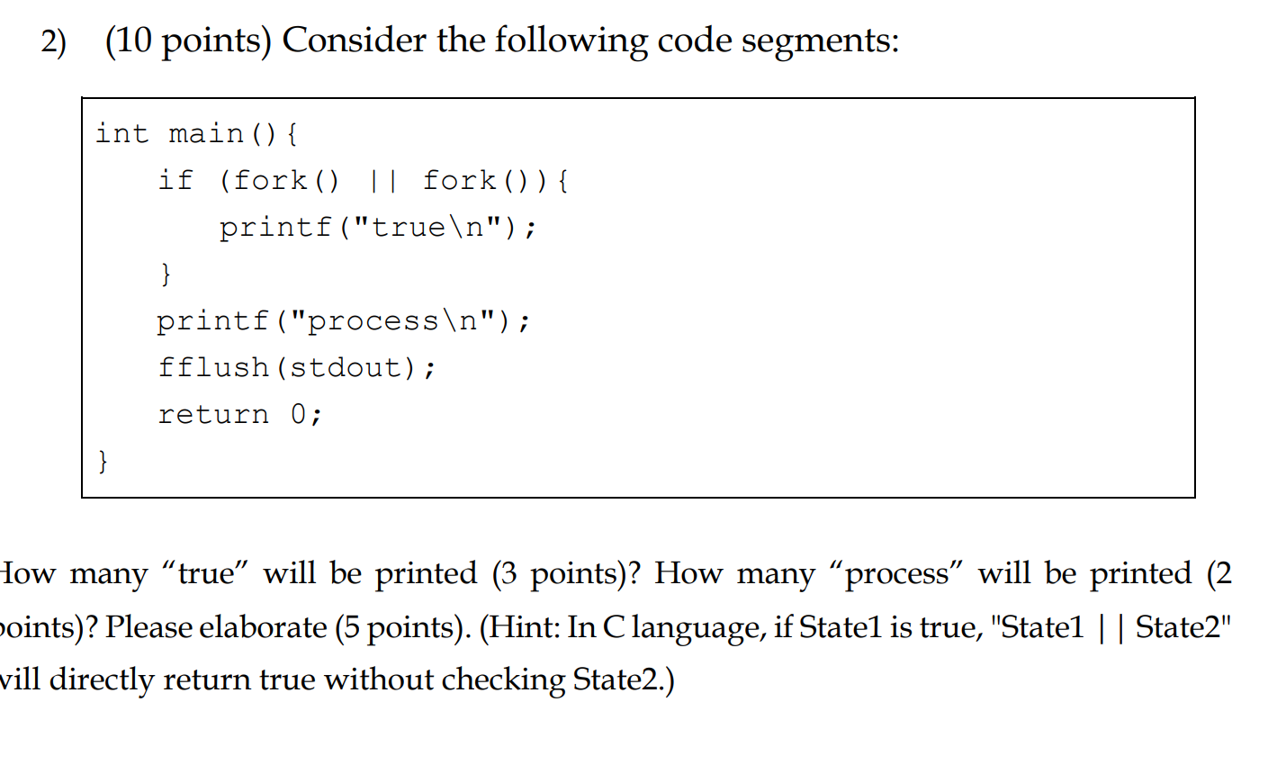 Solved 2) (10 Points) Consider The Following Code Segments: | Chegg.com