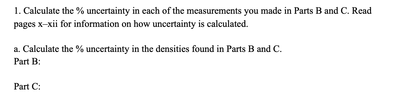 Solved 2. Calculate the density of the sinker you used. 3. | Chegg.com