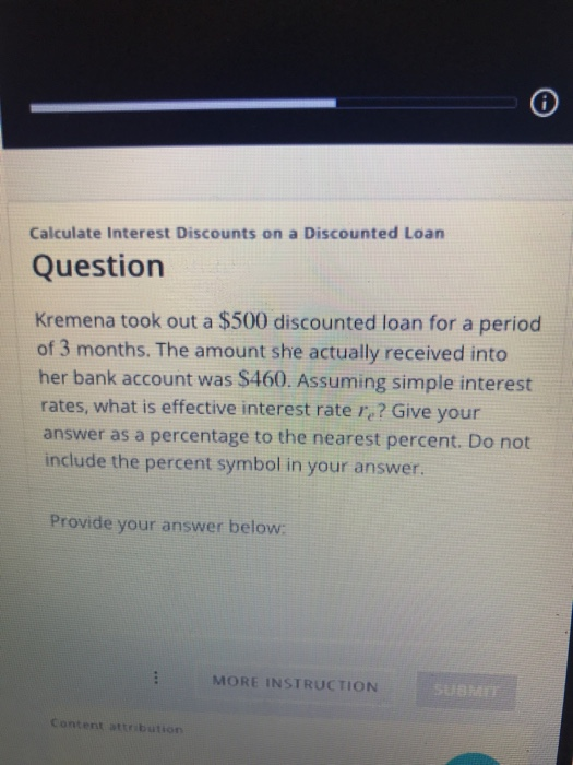 Solved Calculate Interest Discounts on a Discounted Loan