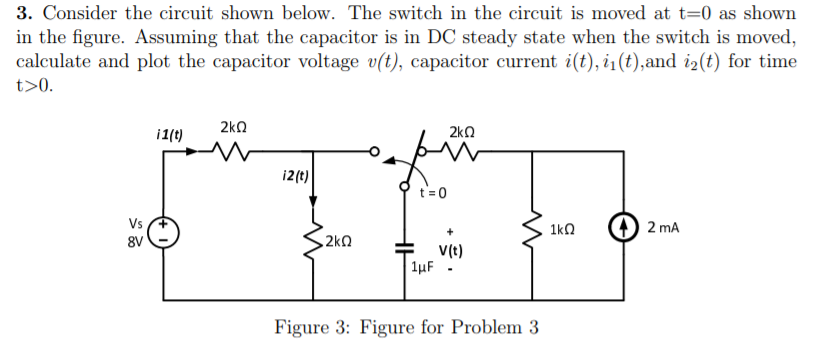 Solved 3. Consider the circuit shown below. The switch in | Chegg.com