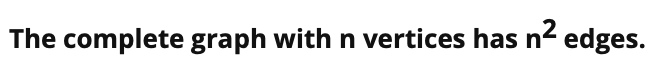 Solved The complete graph with n vertices has n2 edges. A | Chegg.com