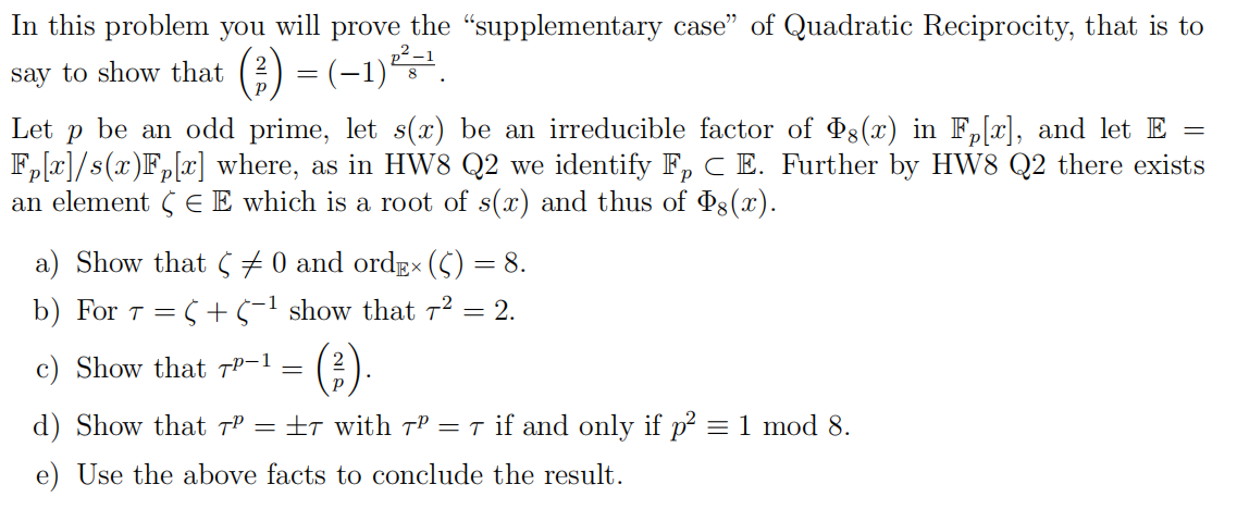 = р In this problem you will prove the “supplementary | Chegg.com