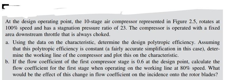At the design operating point, the 10-stage air | Chegg.com