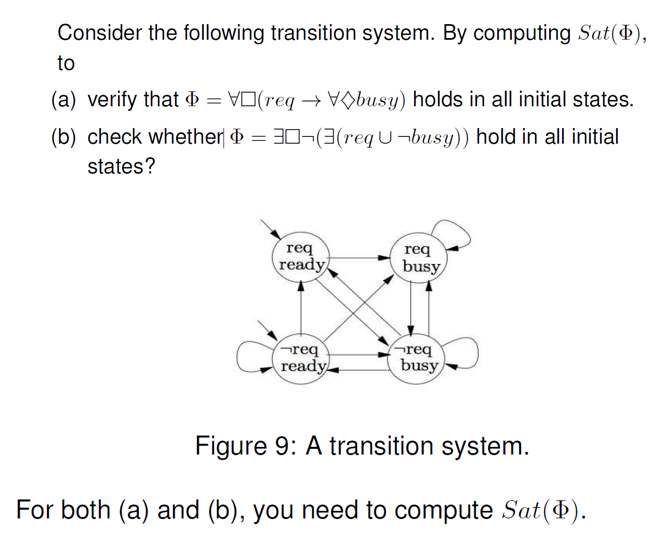 Consider the following transition system. By | Chegg.com