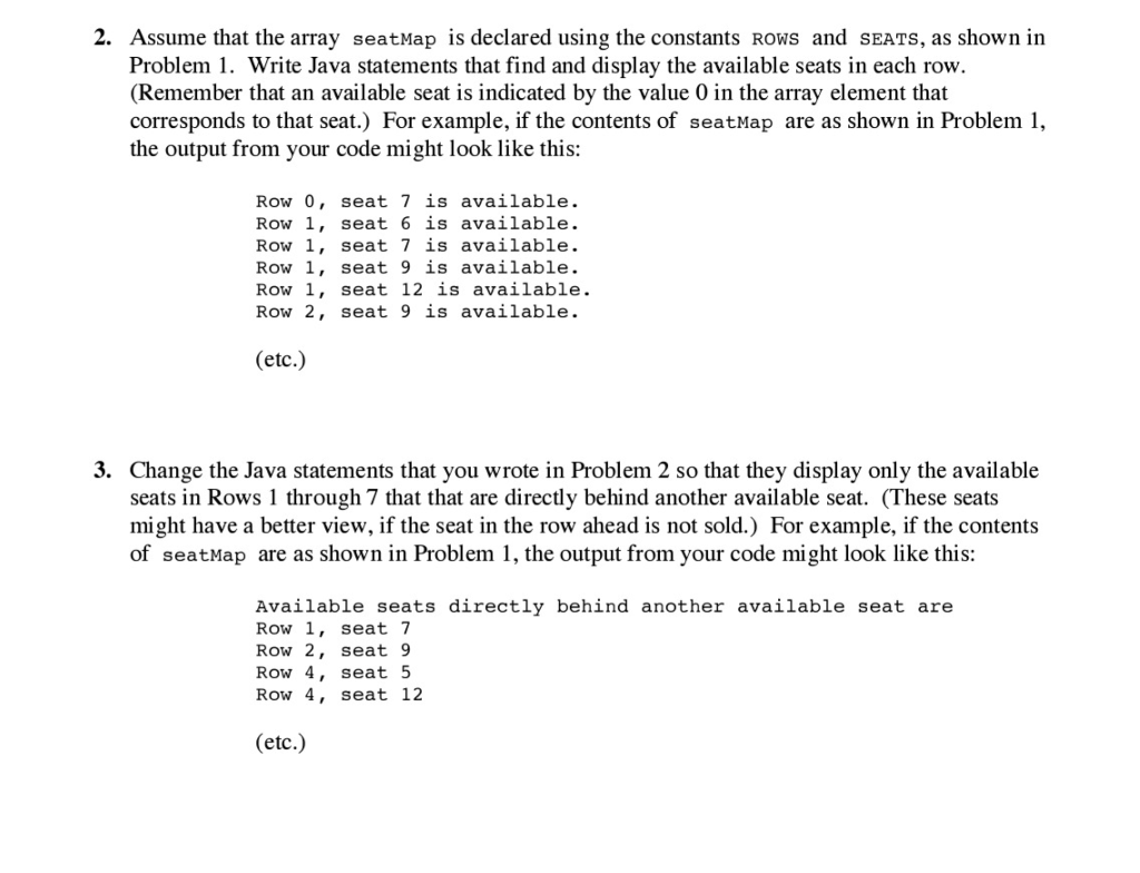 Solved 1. In a previous exercise, we used an array to | Chegg.com