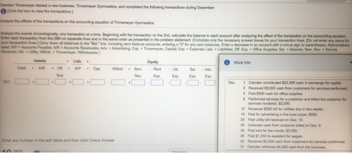 Solved Analyze the events chronologically, one transaction | Chegg.com