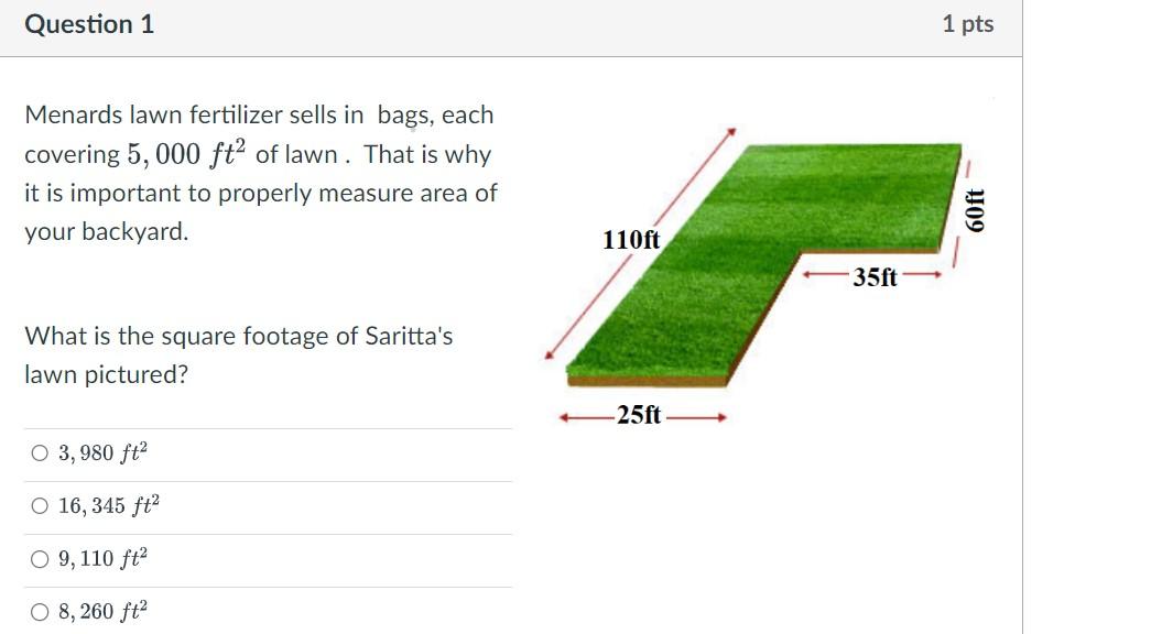 Solved Menards lawn fertilizer sells in bags, each covering