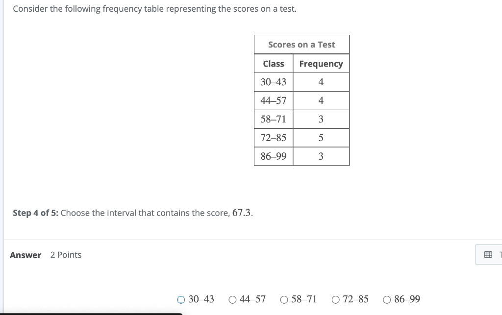 Solved Step 1 of 5 Determine the lower class boundary for
