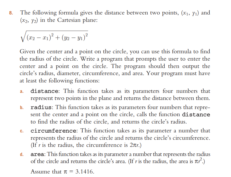 Solved The following formula gives the distance between two | Chegg.com