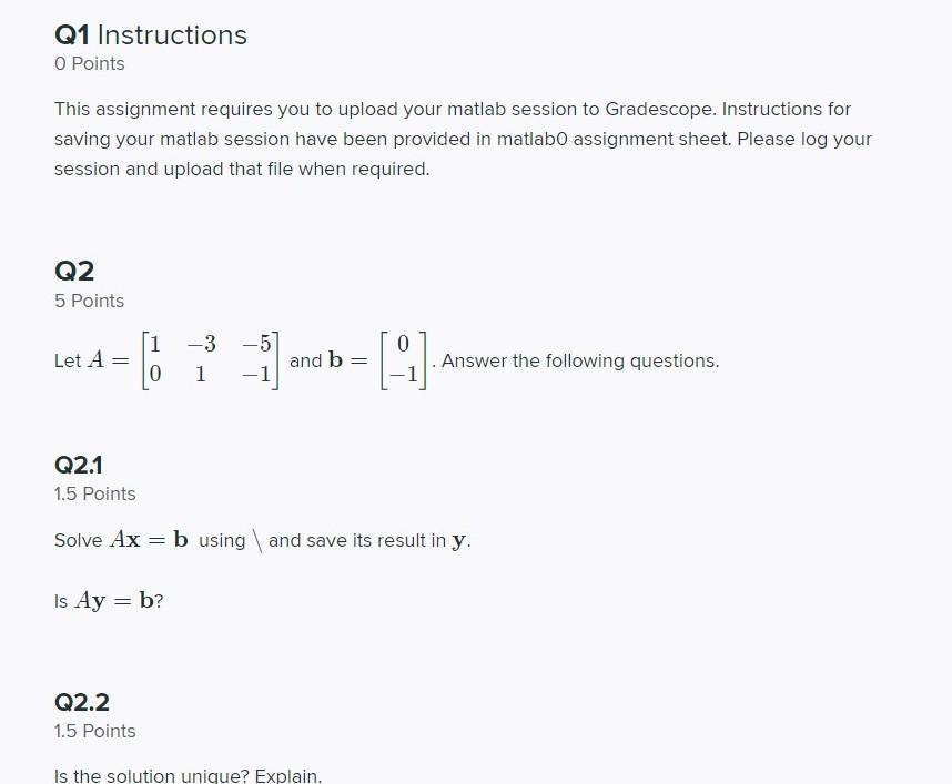 Solved Q1 Instructions O Points This assignment requires you | Chegg.com