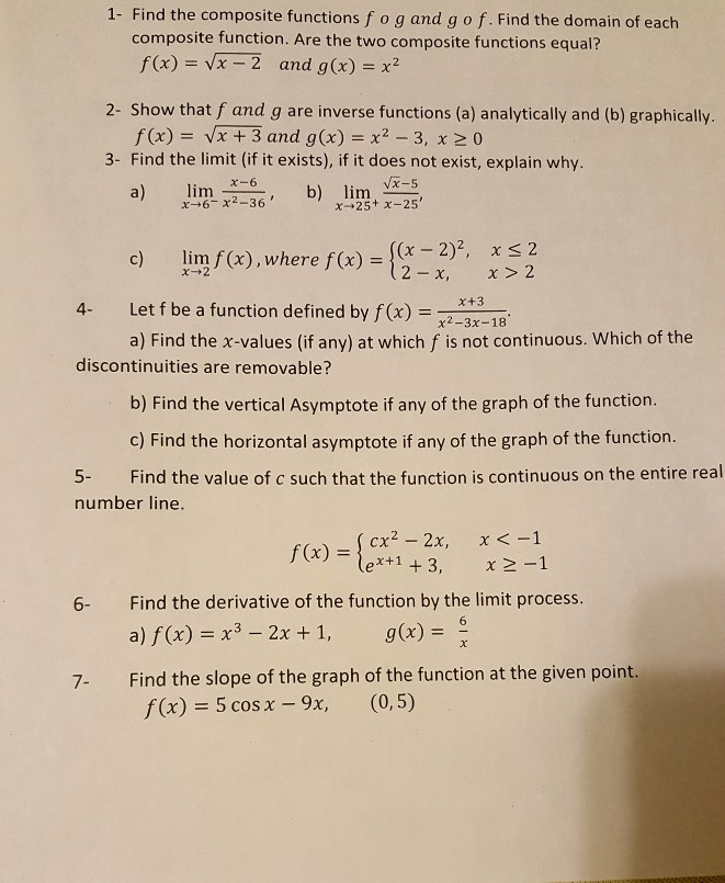 function calculator f o g x