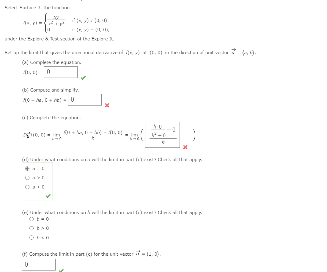Solved Select Surface 3, the function ху if (x, y) = (0,0) | Chegg.com