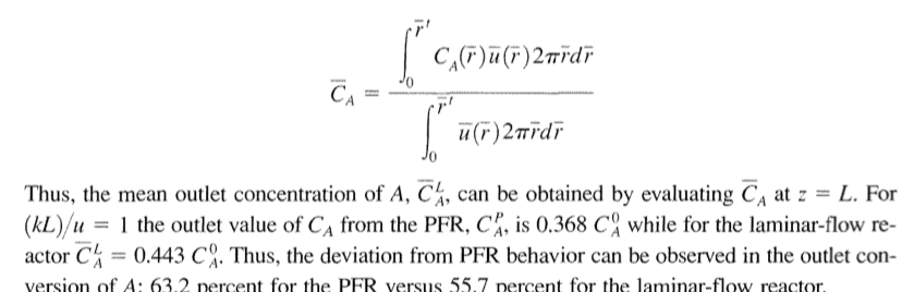4 Calculate The Mean Concentration Of A At The Ou Chegg Com