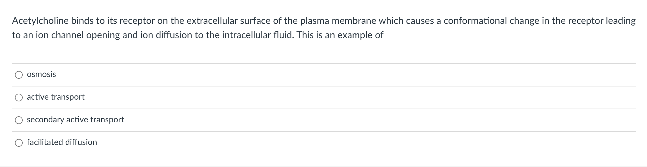 Solved Acetylcholine binds to its receptor on the | Chegg.com