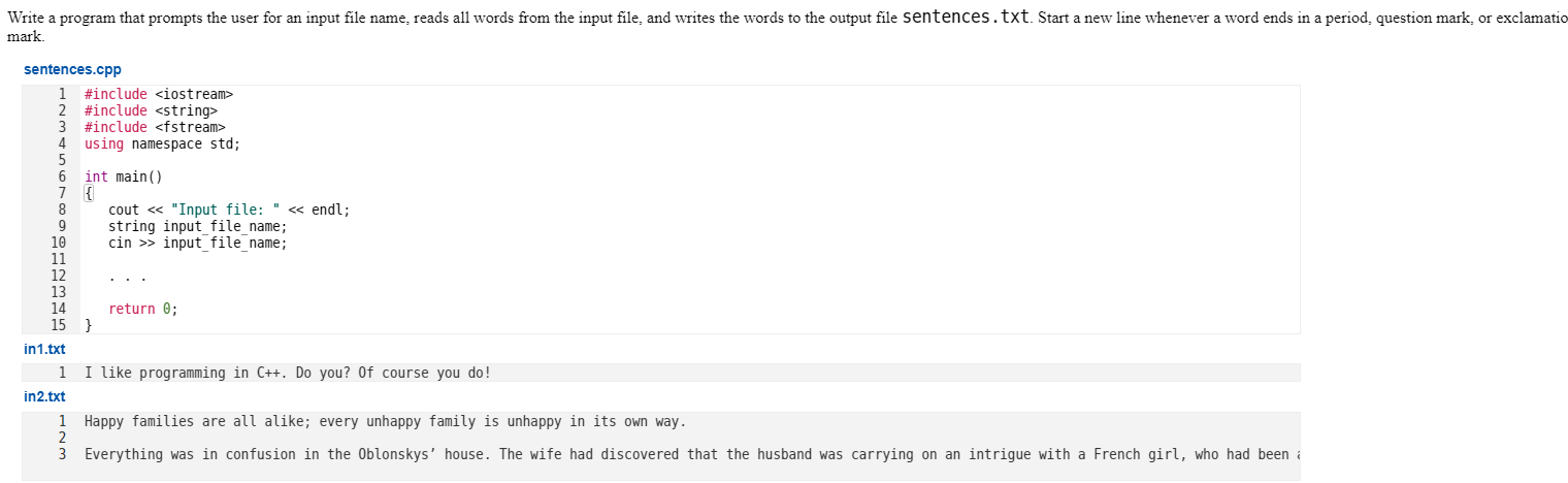 Solved Write a program that prompts the user for an input | Chegg.com