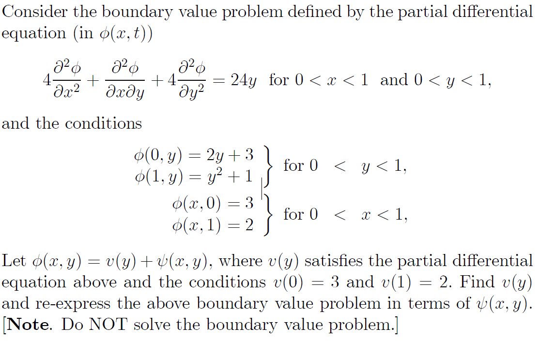 Solved Consider the boundary value problem defined by the | Chegg.com