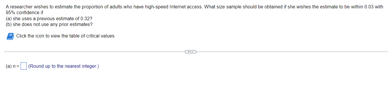 Solved A researcher wishes to estimate the proportion of | Chegg.com