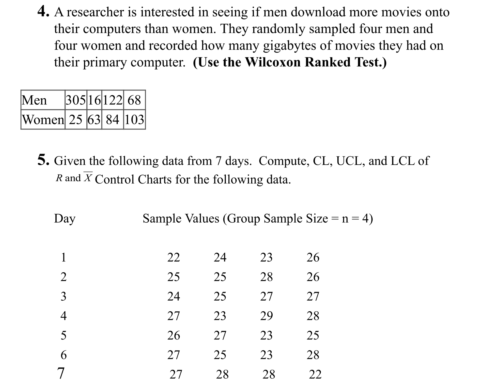 Solved 1. Suppose that a random sample of n=5 was selected | Chegg.com