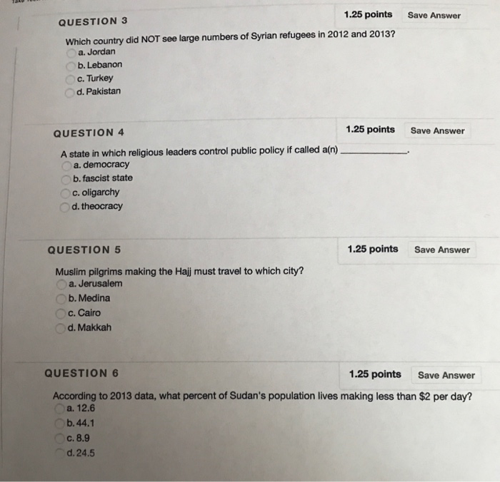 Solved 1.25 points Save Answer QUESTION 3 Which country did | Chegg.com