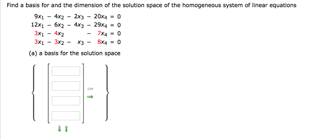 Solved Find A Basis For And The Dimension Of The Solution Chegg Com