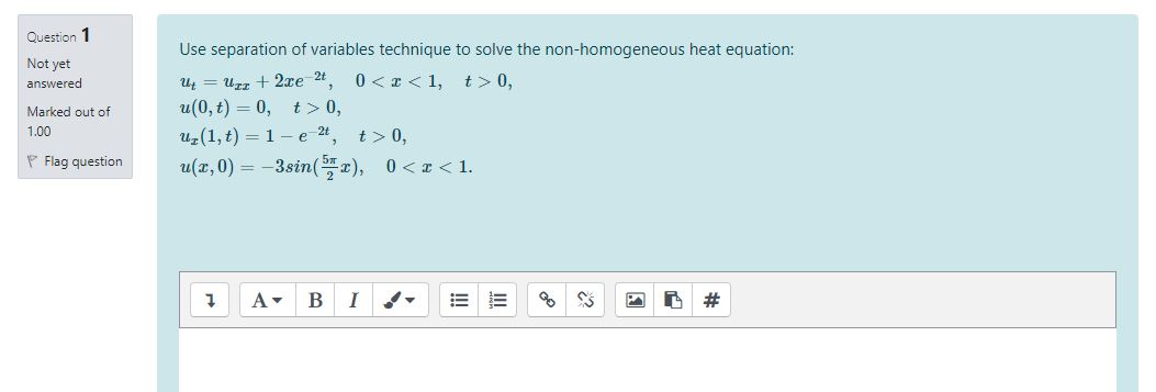 Solved Use Separation Of Variables Technique To Solve The | Chegg.com