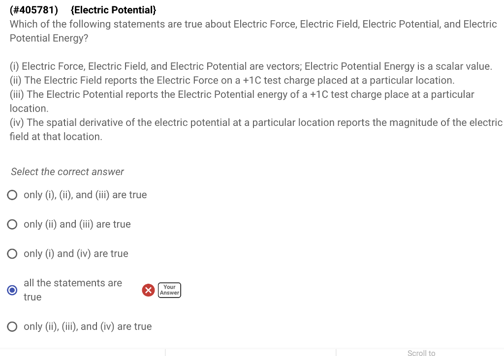 Which Of The Following Statements Is True About Potential Energy