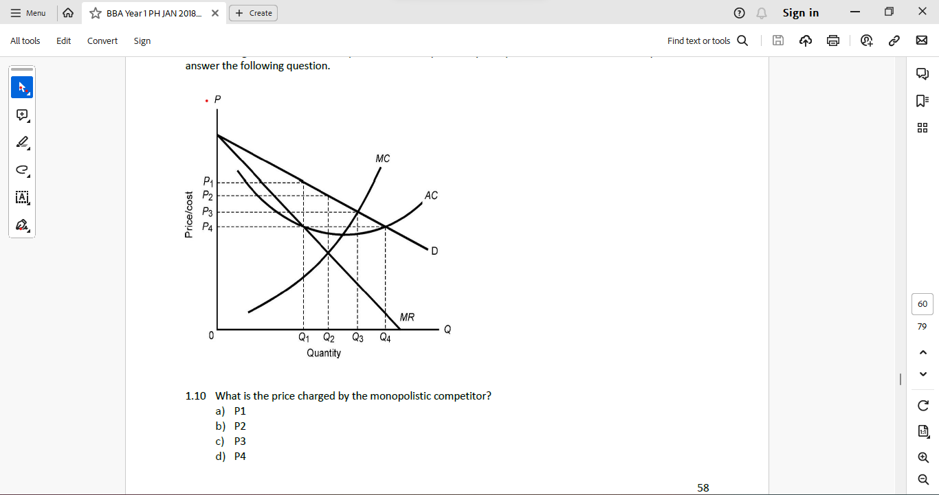 Solved answer the following question.1.10 ﻿What is the price | Chegg.com