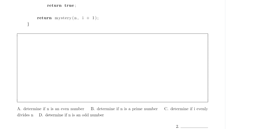 Solved 2. [5 points) Which of the following descriptions | Chegg.com