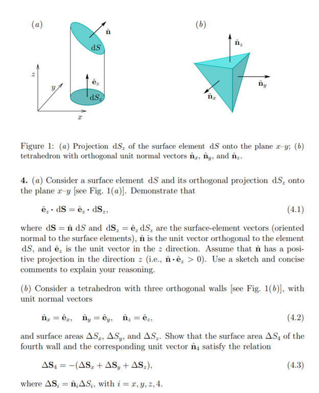 Solved 4a Consider A Surface Element Ds And Its Orthogon Chegg Com