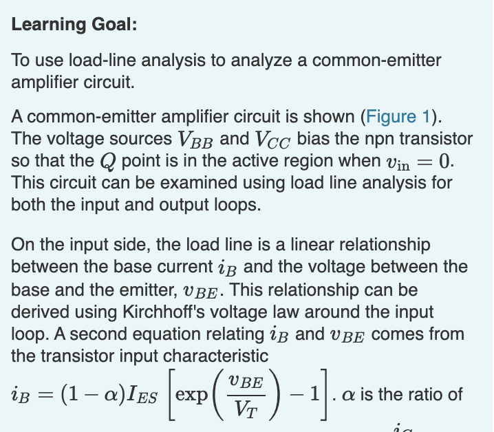 Solved Learning Goal To Use Load Line Analysis To Analyze A