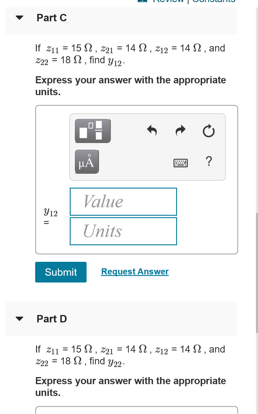 Solved Find the z parameters for the circuit in the figure.