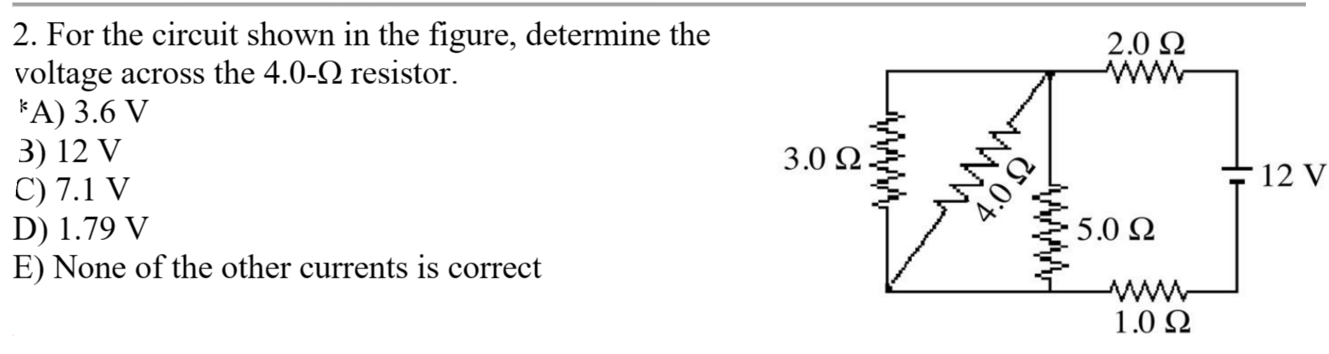 Solved 2. For the circuit shown in the figure, determine the | Chegg.com