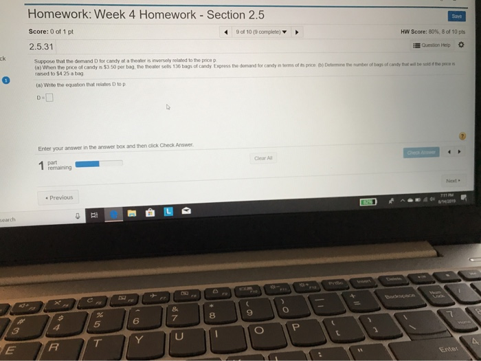 Solved Homework:Week 4 Homework-Section 2.5 Save Score: 0 of | Chegg.com