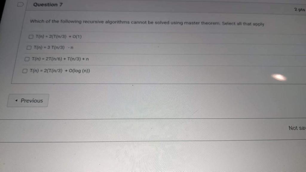 Solved Question 6 Which of the following sorting algorithm | Chegg.com