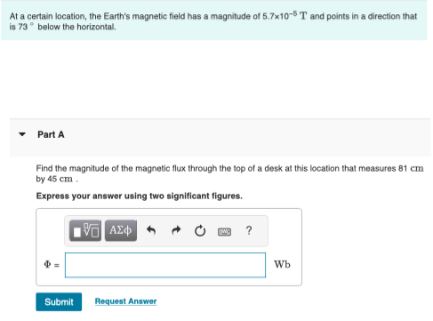 Solved At A Certain Location, The Earth's Magnetic Field Has | Chegg.com